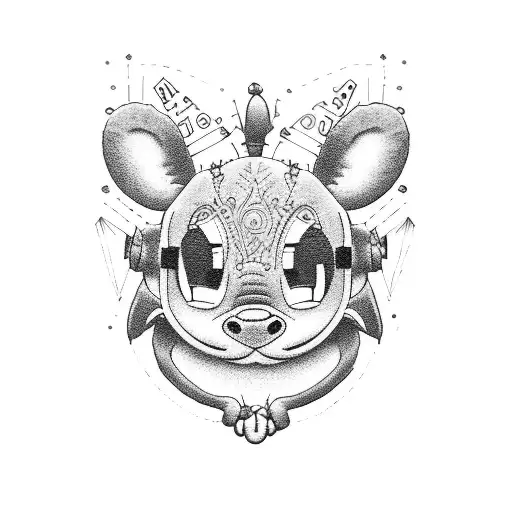 stitch disney funny tattoo design idea