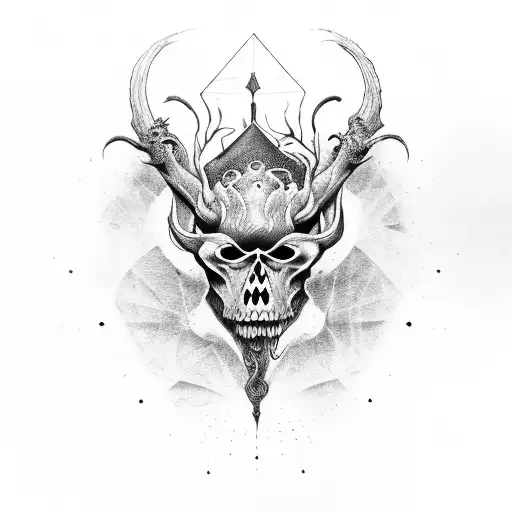 witchy, dark, fantasy, floral,  tattoo design idea