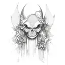 witchy, dark, fantasy, floral, sleeve tattoo design idea