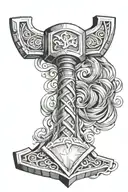 thor hammer tattoo design idea