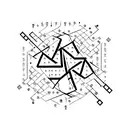 the word "knowledge" encoded in binary tattoo design idea