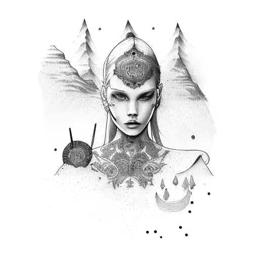 2 sisters and one brother  tattoo design idea
