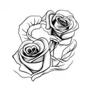 Skeleton hand holding roses tattoo design idea