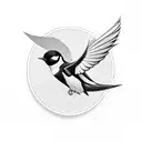 Swallow Bird tattoo design idea