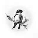 Swallow Bird tattoo design idea
