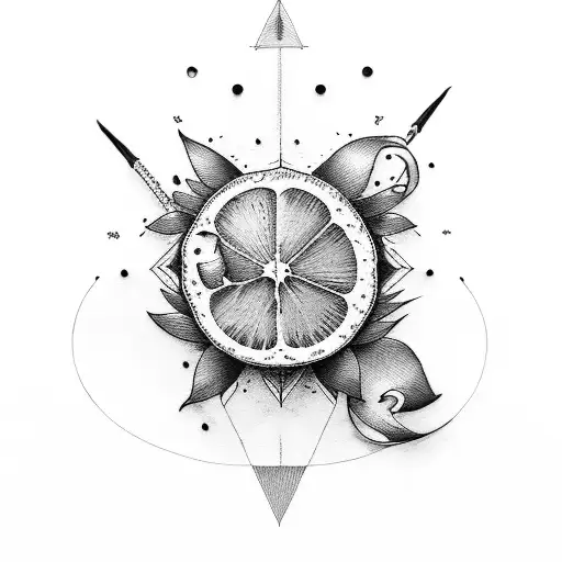 lemon tattoo design idea