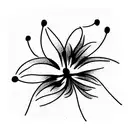 Tattoo for collarbone, so a linear tattoo of the flower speedwell. it should be a little feminine  tattoo design idea