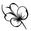 Tattoo for collarbone, so a linear tattoo of the flower speedwell. it should be a little feminine  tattoo design idea