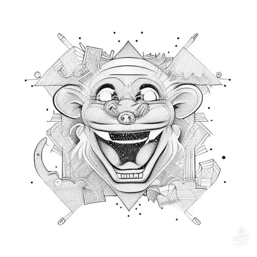 "Laughing with joy at the struggle"  tattoo design idea