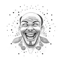 "Laughing with joy at the struggle" (text quote)  tattoo design idea