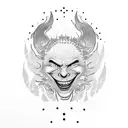 "Laughing with joy at the struggle" (text quote)  tattoo design idea