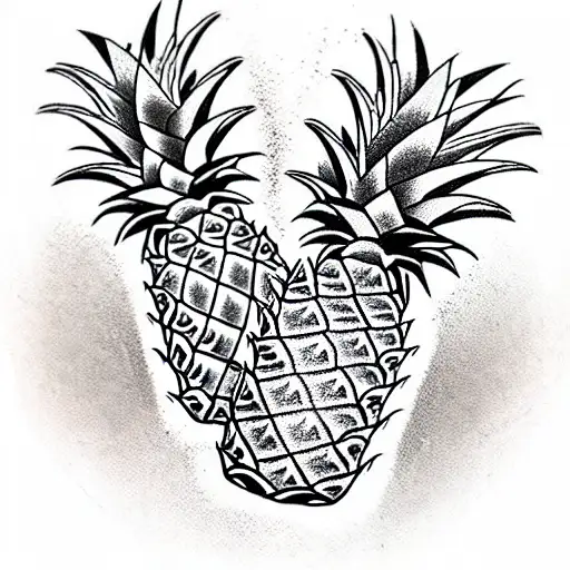 Pineapple tattoo design idea