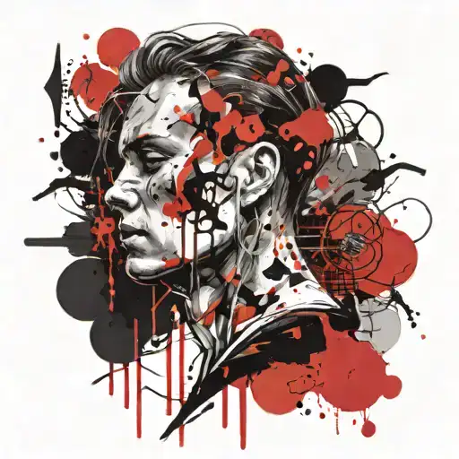 depression hard times tattoo design idea