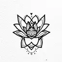 Lotus Flower rainbow unicorn tattoo design idea