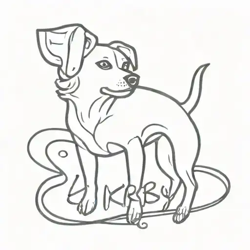 my dogs name kirby tattoo design idea