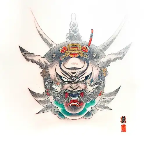 samurai freedom darkness  tattoo design idea