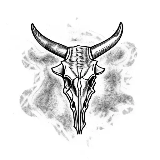 Texas longhorn skull with the Texas flag tattoo design idea