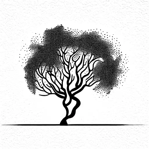 mango tree tattoo design idea