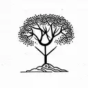 Mango tree tattoo design idea