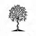 Mango tree tattoo design idea