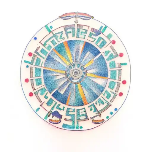fortune wheel tattoo design idea