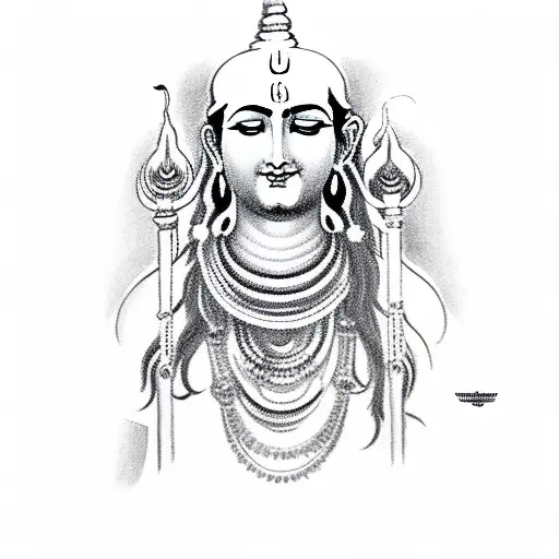 Shiva with Parvati Romantic  tattoo design idea
