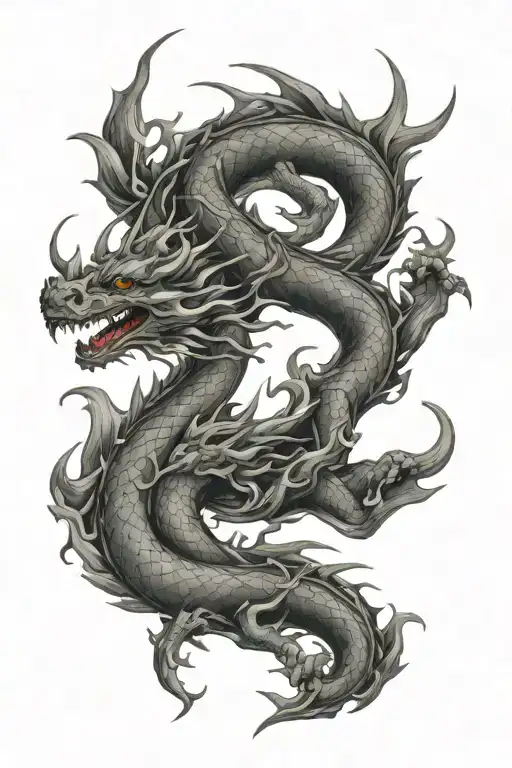 double linked dragon tattoo design tattoo design idea