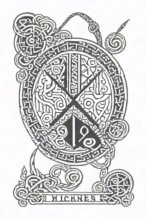 Viking runes education teacher tattoo design idea