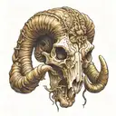 aries ram skull tattoo design idea