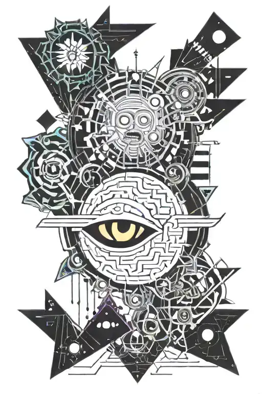 rick and morty tattoo design idea