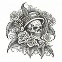 never give up tattoo design idea