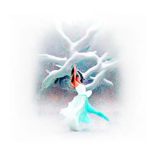dancing in a white storm tattoo design idea