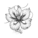 angel clematis tattoo design idea
