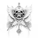 angel clematis tattoo design idea