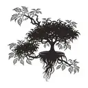 hustle grind money tree growing tattoo design idea