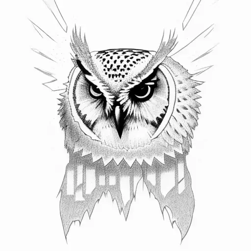 owl gears foo fighters tattoo design idea