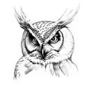 owl gears foo fighters tattoo design idea
