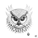 owl gears foo fighters tattoo design idea