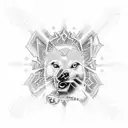 Jesus with Louis Vuitton tattoo design idea