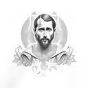 Jesus with Louis Vuitton tattoo design idea