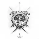 Jesus with Louis Vuitton tattoo design idea