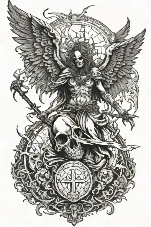 death angel tattoo design idea