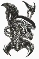 xenomorph Alien tattoo design idea