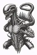 xenomorph Alien tattoo design idea