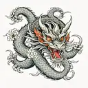 Dragon traditional japanese tattoo design idea