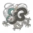 Dragon traditional japanese tattoo design idea