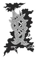 Traditional Baltic pagan tattoo featuring traditional baltic swastikas and runes tattoo design idea