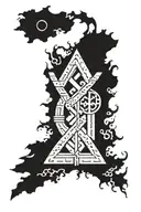 Traditional Baltic pagan tattoo featuring traditional baltic swastikas and runes tattoo design idea