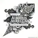 Marcus Aurelius quote on the bicep in Roman letter look alike but in English "the impediment to action advances action tattoo design idea