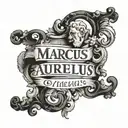 Marcus Aurelius quote on the bicep in Roman letter look alike but in English "the impediment to action advances action tattoo design idea